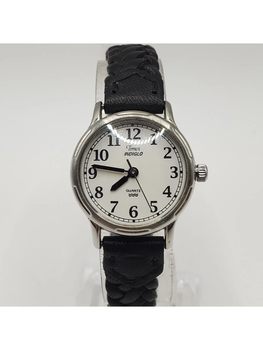 Timex Indiglo Womens Watch 23mm White Dial Silver Tone New Battery